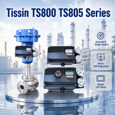 Tissin TS800 TS805 HARTデジタルバルブポジショナ 4-20mA空圧フローレギュレータ