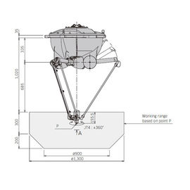 川崎のロボットのための平行リンク タイプ中国のロボット腕の天井の土台