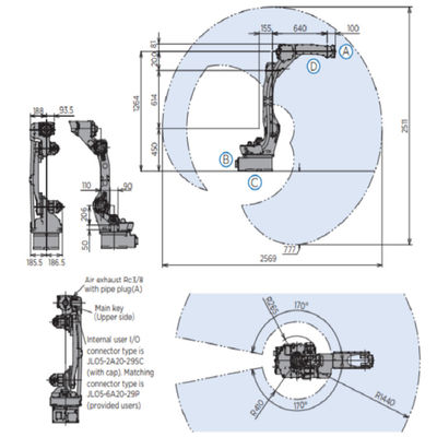 imaterial溶接にandgの渡すことのためのYRC1000工業用ロボットのコントローラーとの工業用ロボットの腕GP12 YASKAWA