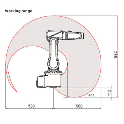 ABB IRB 120のロボット腕を選び、置くためのIRC5コンパクトのコントローラーが付いている小型6つの軸線のロボット腕