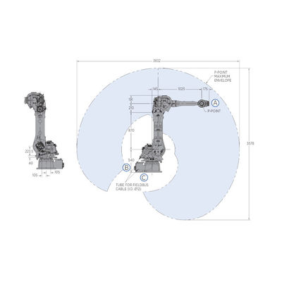 50KGペイロードとのGP50は投げられた機械および6つの軸線のロボット腕の工業用ロボット死ぬ