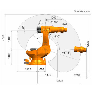 KRの1000のタイタンのペイロードは1000kg 3202mm KR C4のコントローラーのパレットで運搬するロボットに達する
