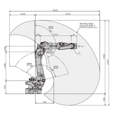 BX200L 6の軸線のペイロード200kgの範囲2597mmの高速スポット溶接のロボット