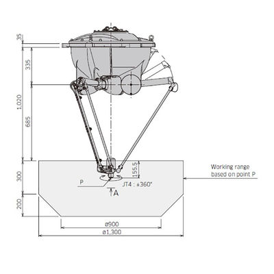 YF003N 4の軸線のペイロード3kgの高速一突きおよび場所のロボティック腕