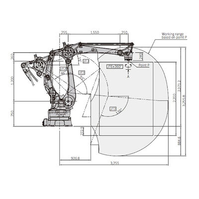 CP180L 4の軸線のペイロード160kgは3255mmの高速のパレットで運搬するロボットに達する