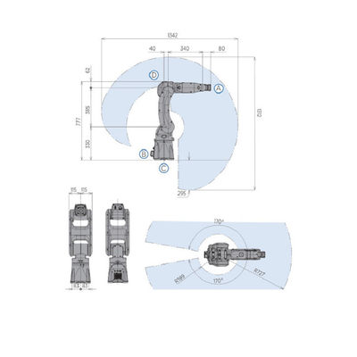 8KGペイロードの物質的な処理装置としてロボティック腕のマニピュレーターの工業用ロボットとの高性能GP8