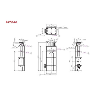 自動重量を量るHitbot Z-EFG-20 6の軸線のロボティック腕のための電気グリッパー