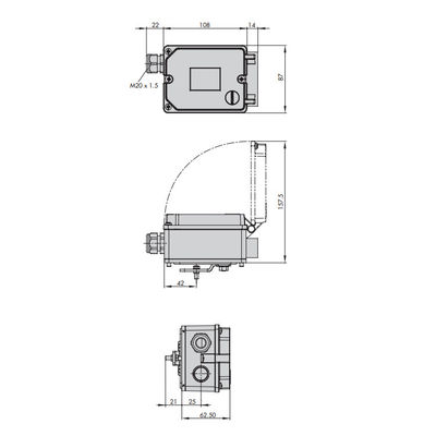弁が付いている弁の付属品として弁のポジシァヨナーのSamson 3725の電空のポジシァヨナー