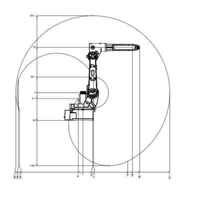 普遍的なロボットとしてロボティック腕6の軸線中国TKB1600-12KG-1410mmの処理