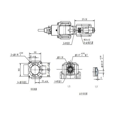 普遍的なロボットとして物品取扱いのロボットTRB050-3kg-616mmロボティック腕6の軸線