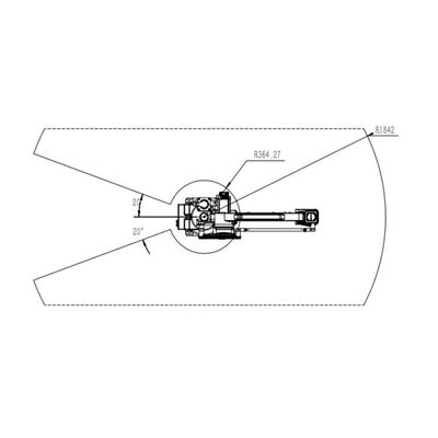6軸線の工業用ロボットとしてロボティック腕TKB460-30kg-1840mmの精密検出