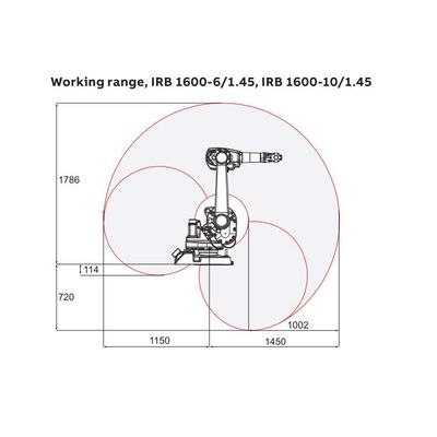 パッキングのロボットIRB 1600-10/1.45 6つの軸線の産業ロボティック腕の工業用ロボット