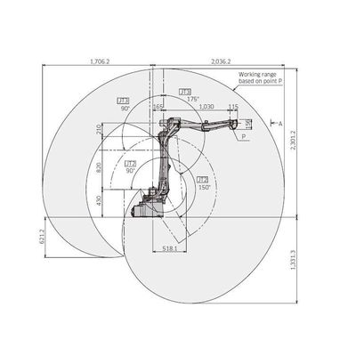BA006Lのアーク溶接のためのロボティック溶接の腕6の軸線の他のアークの溶接工
