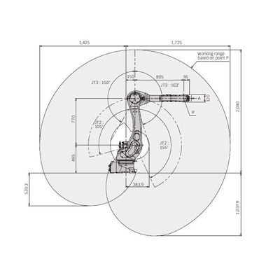 6軸ロボットアームパレット化器 RS020N パレット化ロボットとしてパレット化処理自動化