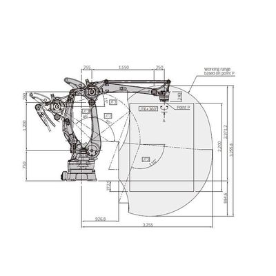 Cobotの工業用ロボットとしてパレットで運搬することのための産業ロボティック腕4の軸線CP500L