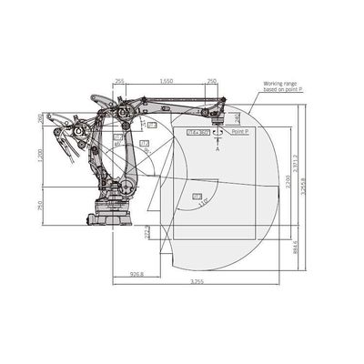 工業用ロボットをパレットで運搬するためのロボティック腕のマニピュレーターCP700Lのペイロード700kg
