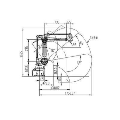 Cobotのロボットを扱うための産業ロボティック腕SF25-K1760 25kgのペイロード