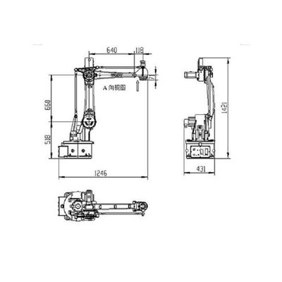 ロボットSF15-K1538工業用ロボットとして産業ロボティック腕4の軸線の処理
