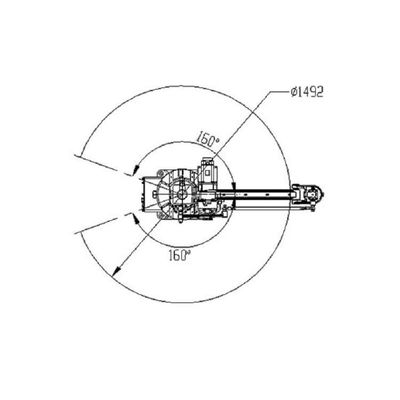 パレットで運搬する産業ロボティック腕4の軸線SF8-K1492工業用ロボットを扱う