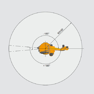 Kuka KR 470 PAのロボット ペイロード470kgのパレットで運搬するロボット腕を搭載するパレットで運搬するロボット腕6の軸線