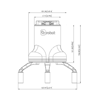 Cobotを15KGペイロードの使用が付いている大きい打撃3指のグリッパーおよびCNCは一突きおよび場所のための6つの軸線のロボットを武装させる