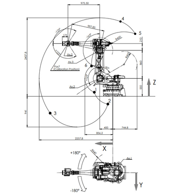 物質的な処理装置のための6つの軸線のロボット腕として60KGペイロードが付いているNJ-60-2.2マニピュレーター