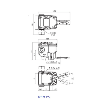 SPTM-5Vのスマートな電気制御弁の位置送信機の空気の部品